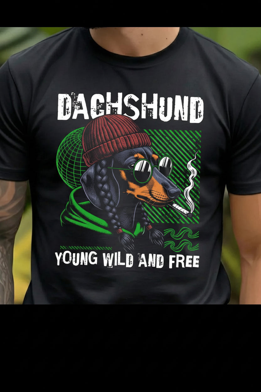 Dachshund young wild and free