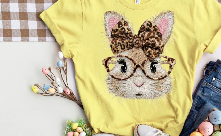 B8-Leapord Bow Bunny